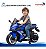 Mini Moto Elétrica Infantil 6v Azul Bateria Recarregável Luz Som Rodas De Apoio Até 30kg Certificada Inmetro - Imagem 6