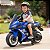 Mini Moto Elétrica Infantil 6v Azul Bateria Recarregável Luz Som Rodas De Apoio Até 30kg Certificada Inmetro - Imagem 8