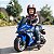 Mini Moto Elétrica Infantil 6v Azul Bateria Recarregável Luz Som Rodas De Apoio Até 30kg Certificada Inmetro - Imagem 10