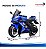 Mini Moto Elétrica Infantil 6v Azul Bateria Recarregável Luz Som Rodas De Apoio Até 30kg Certificada Inmetro - Imagem 2