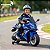 Mini Moto Elétrica Infantil 6v Azul Bateria Recarregável Luz Som Rodas De Apoio Até 30kg Certificada Inmetro - Imagem 3