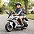 Mini Moto Elétrica Infantil 6v Branca Bateria Recarregável Luz Som Rodas De Apoio Até 30kg Certificada Inmetro - Imagem 6