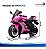 Mini Moto Elétrica Infantil 6v Rosa Bateria Recarregável Luz Som Rodas De Apoio Até 30kg Certificada Inmetro - Imagem 2
