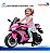 Mini Moto Elétrica Infantil 6v Rosa Bateria Recarregável Luz Som Rodas De Apoio Até 30kg Certificada Inmetro - Imagem 6