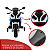 Mini Moto Elétrica Infantil Bmw S1000 Rr 12v Azul Licenciada Banco De Couro Luz Som Buzina Rodas De Apoio 25kg - Imagem 6