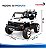 Carro Jipe Elétrico Infantil 12v Branco Controle Remoto Bateria Recarregável Luz Som Cinto 3 Pontos Até 30kg - Imagem 2