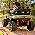 Carro Jipe Elétrico Infantil 12v Verde Controle Remoto Bateria Recarregável Luz Som Cinto 3 Pontos Até 30kg - Imagem 4