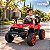 Carro Jipe Elétrico Infantil 12v Vermelho Controle Remoto Bateria Recarregável Luz Som Cinto 3 Pontos Até 30kg - Imagem 4
