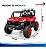Carro Jipe Elétrico Infantil 12v Vermelho Controle Remoto Bateria Recarregável Luz Som Cinto 3 Pontos Até 30kg - Imagem 7