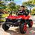 Carro Jipe Elétrico Infantil 12v Vermelho Controle Remoto Bateria Recarregável Luz Som Cinto 3 Pontos Até 30kg - Imagem 2
