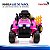Trator Elétrico Infantil 12v Rosa Com Carreta Pá Controle Remoto Luz Som Pedal Frente Ré Bateria Recarregável - Imagem 5