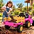 Trator Elétrico Infantil 12v Rosa Com Carreta Pá Controle Remoto Luz Som Pedal Frente Ré Bateria Recarregável - Imagem 10