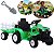 Trator Elétrico Infantil 12v Verde Com Carreta Pá Controle Remoto Luz Som Pedal Frente Ré Bateria Recarregável - Imagem 1