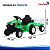 Trator Elétrico Infantil 12v Verde Com Carreta Pá Controle Remoto Luz Som Pedal Frente Ré Bateria Recarregável - Imagem 3