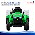 Trator Elétrico Infantil 12v Verde Com Carreta Pá Controle Remoto Luz Som Pedal Frente Ré Bateria Recarregável - Imagem 5