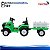 Trator Elétrico Infantil 12v Verde Com Carreta Pá Controle Remoto Luz Som Pedal Frente Ré Bateria Recarregável - Imagem 7