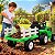 Trator Elétrico Infantil 12v Verde Com Carreta Pá Controle Remoto Luz Som Pedal Frente Ré Bateria Recarregável - Imagem 10