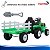 Trator Elétrico Infantil 12v Verde Com Carreta Pá Controle Remoto Luz Som Pedal Frente Ré Bateria Recarregável - Imagem 11