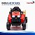 Trator Elétrico Infantil 12v Vermelho Com Carreta Pá Controle Remoto Luz Som Pedal Frente Ré Bateria Recarregável - Imagem 5