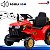 Trator Elétrico Infantil 12v Vermelho Com Carreta Pá Controle Remoto Luz Som Pedal Frente Ré Bateria Recarregável - Imagem 9