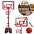 Kit Basquete Infantil 210cm Altura Regulável Tabela Cesta Aro 30cm Com Bola E Suporte De Chão Para Crianças - Imagem 1