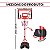 Kit Basquete Infantil 210cm Altura Regulável Tabela Cesta Aro 30cm Com Bola E Suporte De Chão Para Crianças - Imagem 7
