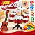 Kit Musical Infantil Vermelho Com Bateria E Violão Brinquedo Instrumentos Musicais Para Crianças A Partir De 3 Anos - Imagem 7