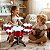 Kit Musical Infantil Vermelho Com Bateria E Violão Brinquedo Instrumentos Musicais Para Crianças A Partir De 3 Anos - Imagem 4