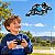 Drone Infantil Formato Avião Caça Azul Com Controle Remoto Bateria Recarregável 3,7v Brinquedo Para Crianças - Imagem 6