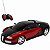 Carrinho De Controle Remoto Brinquedo Corrida Farol que acende Esportivo Estilo Bugatti Veyron Vermelho - Imagem 2