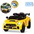 Carro Elétrico Infantil Esportivo Amarelo 12v Controle Remoto e Pedal Com Som e Farol Portas Abrem - Imagem 1