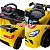 Carro Elétrico Infantil Esportivo Amarelo 12v Controle Remoto e Pedal Com Som e Farol Portas Abrem - Imagem 7