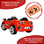 Mini Carro Eletrico Infantil 6v Vermelho Luz no Farol Com Controle Remoto Buzina e Som de Partida - Imagem 3