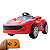 Mini Carro Eletrico Infantil 6v Vermelho Luz no Farol Com Controle Remoto Buzina e Som de Partida - Imagem 1