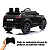 Carrinho Elétrico Infantil Land Rover Ranger Velar Preto Faróis de Led Luzes MP3 SD Controle Remoto - Imagem 6