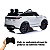 Carrinho Elétrico Infantil Land Rover Ranger Velar Branco Faróis de Led Luzes MP3 SD Controle Remoto - Imagem 5
