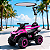 Quadriciclo Elétrico Infantil Importway 6V Rosa com Empurrador Capota Música Luzes Bateria Recarregável até 35kg - Imagem 5