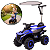 Quadriciclo Elétrico Infantil Importway 6V Azul com Empurrador Capota Música Luzes Bateria Recarregável até 35kg - Imagem 1