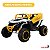 Mini Quadriciclo Elétrico Infantil Importway 12V Branco Amarelo Controle Remoto Celular Bluetooth USB Balanço Suspensão - Imagem 6