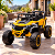 Mini Quadriciclo Elétrico Infantil Importway 12V Amarelo e Preto Controle Remoto Celular Bluetooth USB Balanço Suspensão - Imagem 5
