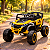 Mini Quadriciclo Elétrico Infantil Importway 12V Amarelo e Preto Controle Remoto Celular Bluetooth USB Balanço Suspensão - Imagem 2