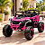 Mini Quadriciclo Elétrico Infantil Importway 12V Rosa Controle Remoto Celular Bluetooth USB Balanço Suspensão Luzes - Imagem 7
