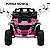 Mini Quadriciclo Elétrico Infantil Importway 12V Rosa Controle Remoto Celular Bluetooth USB Balanço Suspensão Luzes - Imagem 8