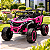 Mini Quadriciclo Elétrico Infantil Importway 12V Rosa Controle Remoto Celular Bluetooth USB Balanço Suspensão Luzes - Imagem 5