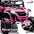 Mini Quadriciclo Elétrico Infantil Importway 12V Rosa Controle Remoto Celular Bluetooth USB Balanço Suspensão Luzes - Imagem 6