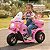 Mini Moto Elétrica Infantil Triciclo Policial 6v Rosa Com Sirene Farol Luz Som Porta Objetos Frente E Ré - Imagem 9