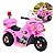 Mini Moto Elétrica Infantil Triciclo Policial 6v Rosa Com Sirene Farol Luz Som Porta Objetos Frente E Ré - Imagem 1