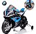 Mini Moto Elétrica Infantil Bmw Hp4 12v Azul Licenciada Bateria Recarregável Luz Som Até 6km/h Suporta 30kg - Imagem 1