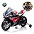 Mini Moto Elétrica Infantil Bmw Hp4 12v Vermelha Licenciada Bateria Recarregável Luz Som Até 6km/h 30kg - Imagem 1