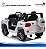Carro Elétrico Infantil Toyota Land Cruiser 12v Branco Licenciado Controle Remoto Luz Som Bateria Recarregável - Imagem 10